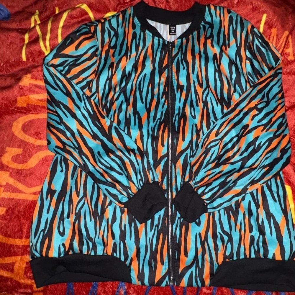 Vibrant Tiger Stripe Jacket
